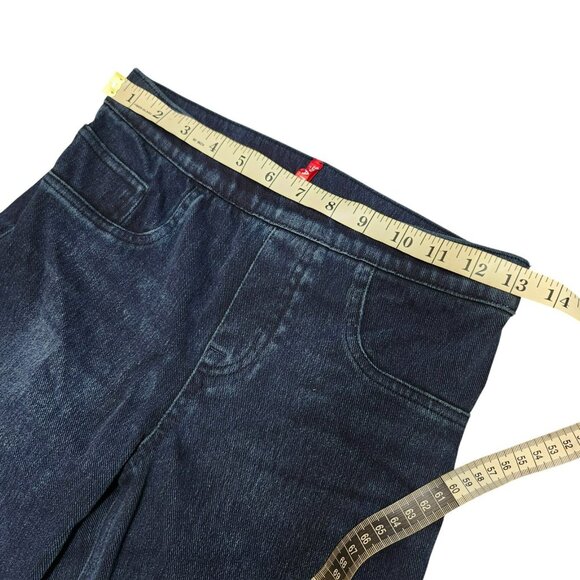 Spanx Womens Small Jean-ish Ankle Leggings Blue High Rise Dark Wash Denim - Picture 9 of 15